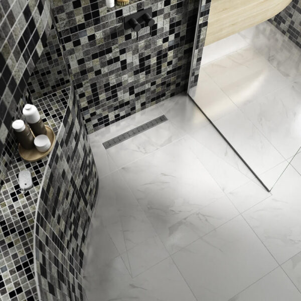 A stylish bathroom with Marmox Australia mosaic tiles